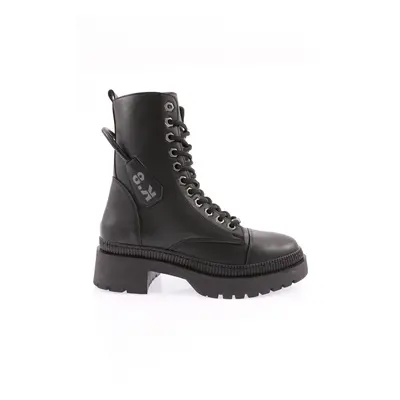 DGN K9085 Women's Lace-Up Boots Black