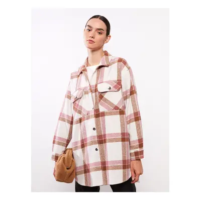 LC Waikiki Plaid Long Sleeve Flannel Women's Lumberjack Shirt Jacket