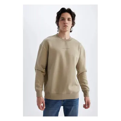 DEFACTO Boxy Fit Crew Neck Printed Sweatshirt