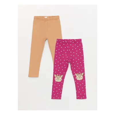 LC Waikiki Lcw Elastic Waist Baby Girl Leggings 2-Pack