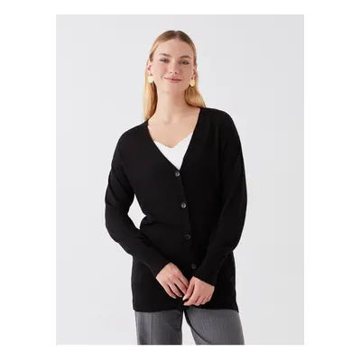 LC Waikiki V-Neck Plain Dlouhý rukáv Dámský úplet Cardigan