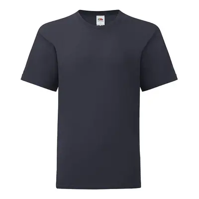 Navy blue children's t-shirt in combed cotton Fruit of the Loom