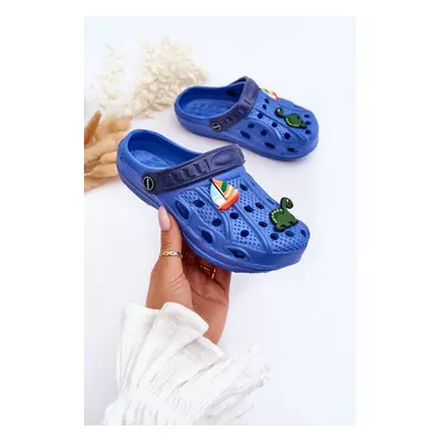 WJ1 Dětské pěnové lehké sandály Crocs Modre Sweets