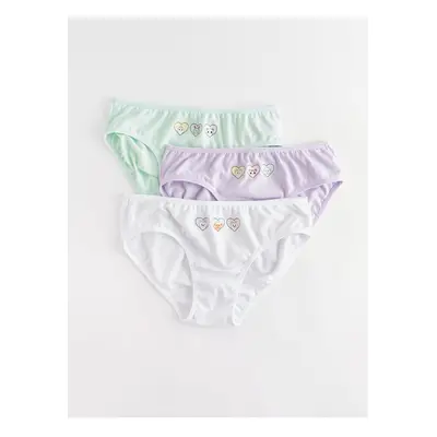 LC Waikiki Printed Cotton Girl's Panties 3-Piece