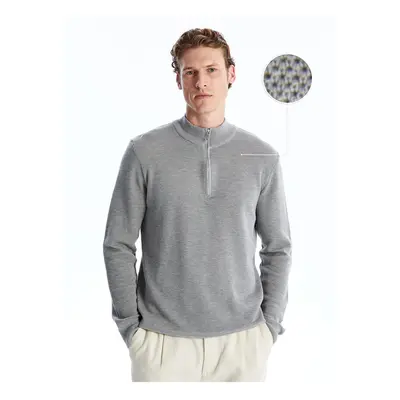 LC Waikiki Stand Collar Long Sleeve Men's Knitwear Sweater