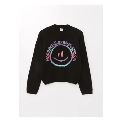 LC Waikiki Lcwk Crew Neck Girls Crop Knitwear Sweater