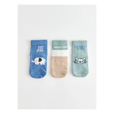 LC Waikiki Lcw Patterned Baby Boy Socks 3-Pack