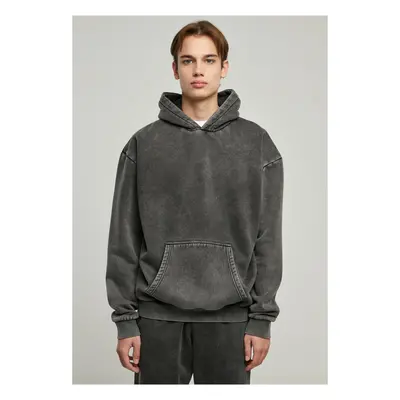 Stone Washed Hoody černá