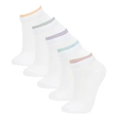 DEFACTO Woman's 5-Piece Cotton Booties Socks