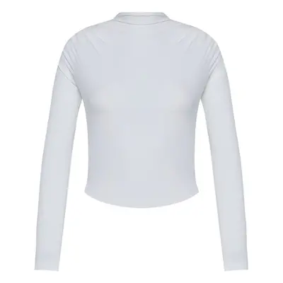 Trendyol White Gathered Square Neck Body-Smoothing Flexible Knitted Blouse