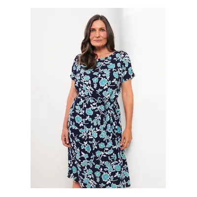 LC Waikiki Women's Crew Neck Floral Short Sleeve Viscose Dress