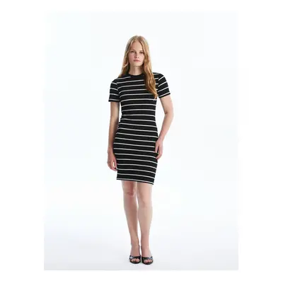 LC Waikiki Crew Neck Striped Short Sleeve Women's Dress