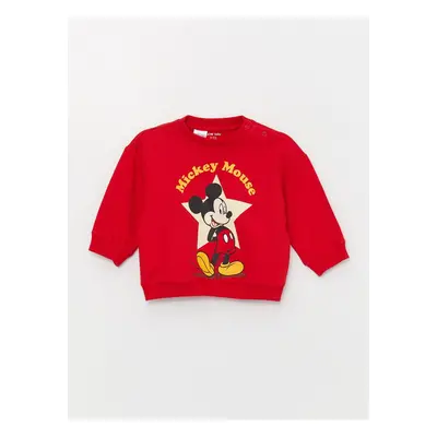 LC Waikiki Crew Neck Long Sleeve Mickey Mouse Printed Baby Boy Sweatshirt and Tracksuit Bottom 2