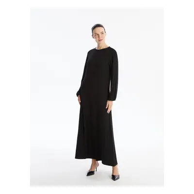 LC Waikiki Crew Neck Straight Long Sleeve Women's Dress