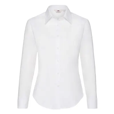 White lady-fit classic shirt Oxford Fruit Of The Loom