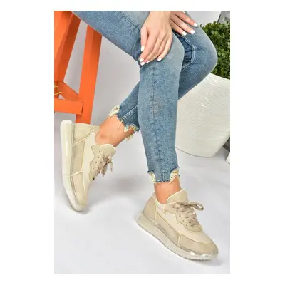 Fox Shoes Beige Suede Casual Sneakers Sneakers