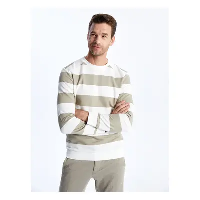 LC Waikiki Crew Neck Long Sleeve Striped Men's Sweatshirt