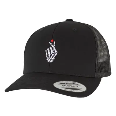 Kšiltovka Bones Hand Heart Retro Trucker černá