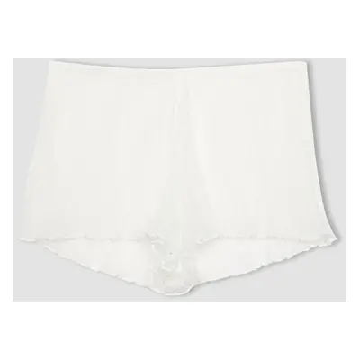 DEFACTO Fall in Love Bridal White Lace Shorts