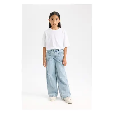 DEFACTO Girl's Wide Leg Wide Leg Pocket Trousers