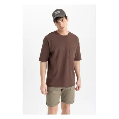 DEFACTO Oversize Fit Crew Neck Short Sleeve 100% Cotton Heavy Fabric T-Shirt