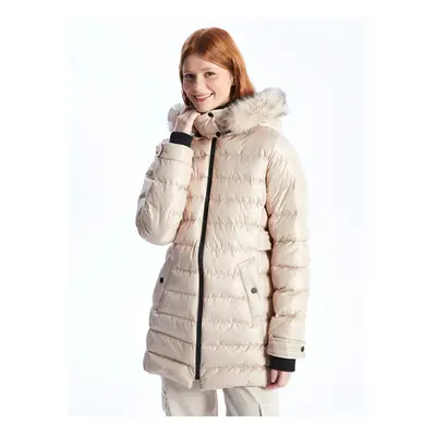 LC Waikiki Women's Hooded Plain Puffer Coat