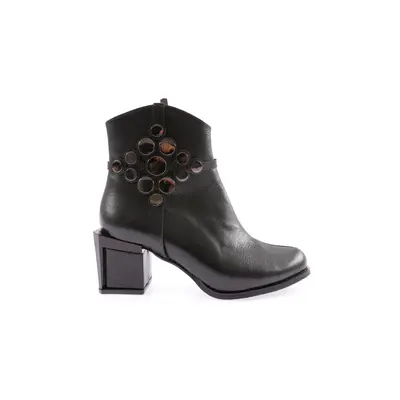 DGN 790-22k Women's Crystal Stone Heeled Boots