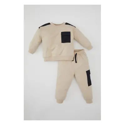 DEFACTO Baby Boy Sweatshirt Sweatpants 2-Piece Set