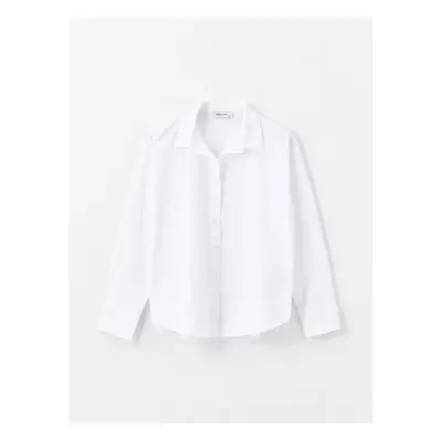 LC Waikiki LCW ECO Optic White Plain Long Sleeve Women's Shirt