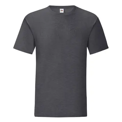 Grey Iconic Combed Cotton T-shirt Fruit of the Loom