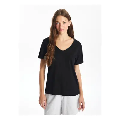 LC Waikiki V-Neck Plain Short Sleeve Women's T-Shirt