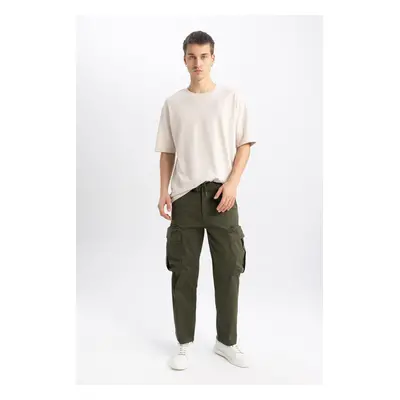 DEFACTO Gabardine Trousers Rustic Loose Fit Cargo Pocket