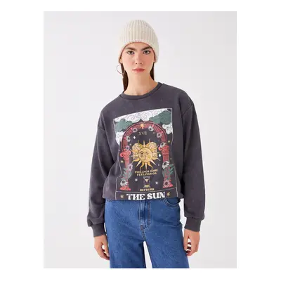 LC Waikiki Crew Neck Printed Long Sleeve Women's Sweatshirt