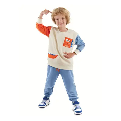 Denokids Dinosaur Boy Colorful Tracksuit