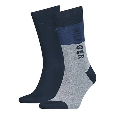 Tommy Hilfiger Socks - TH MEN SOCK 2P TOMMY ONE ROW grey blue