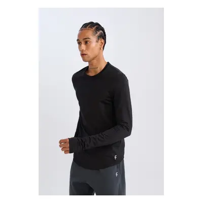 Defactofit Slim Fit Slim Fit Crew Neck Sportsman Long Sleeve T-Shirt