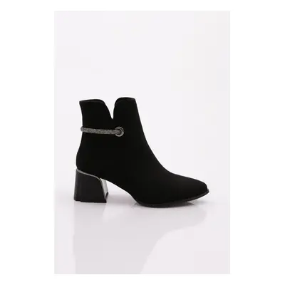 DGN Women's Heeled Boots Black Suede