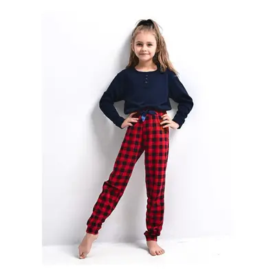 Pyjamas Sensis Bonnie Kids Girls length Christmas navy blue