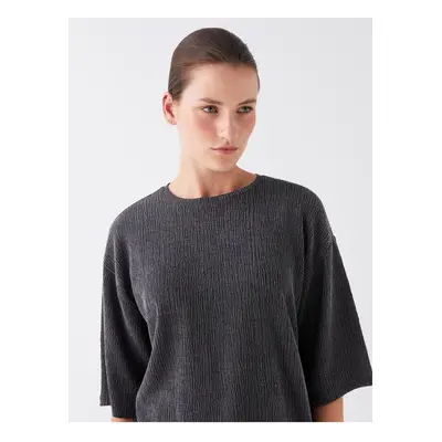 LC Waikiki Crew Neck Plain Oversize Women's Blouse