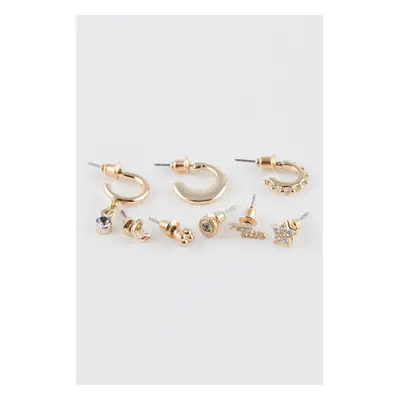 DEFACTO Woman's 8-Piece Gold Earrings