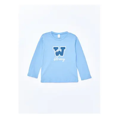 LC Waikiki Crew Neck Printed Long Sleeve Baby Boy T-Shirt