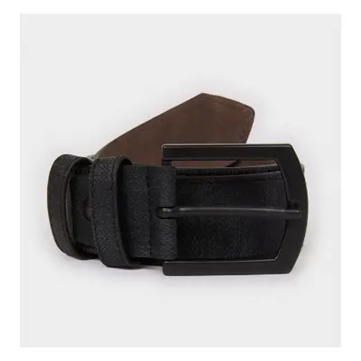 DEFACTO Men's Rectangular Buckle Faux Leather Casual Belt