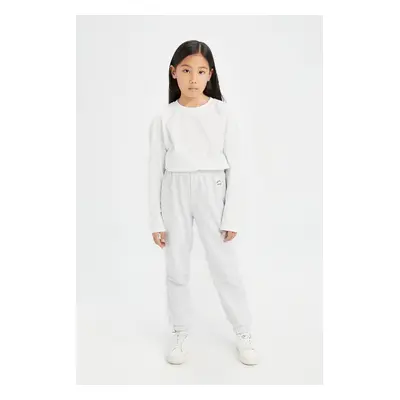 DEFACTO Girls Printed Jogger Sweatpants with Elastic Waistband and Legs