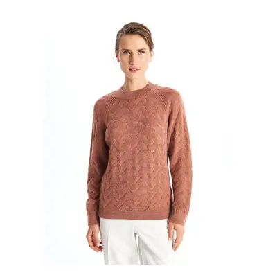 LC Waikiki Crew Neck Self-Patterned Women's Knitwear Sweater