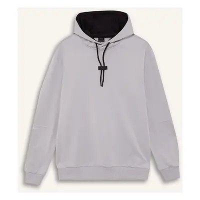 DeFactoFit Standard Fit Hooded Basic Plain Sportsman Sweatshirt