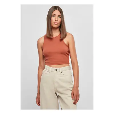 Dámská terakota Cropped Rib Top