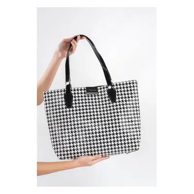 Capone Outfitters Bristol Houndstooth Patterned Women's Shoulder Bag