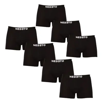 7PACK pánské boxerky Nedeto černé