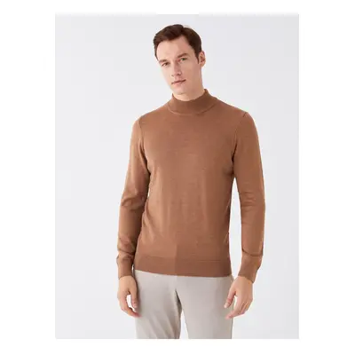 LC Waikiki Half Turtleneck Long Sleeve Men's Knitwear Sweater