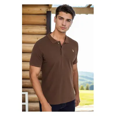 T8561 DEWBERRY MEN'S TSHIRT-LIGHT BROWN